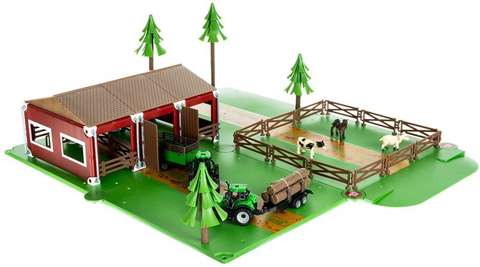 Farma se zvířaty + 2 farmářské vozy