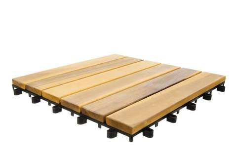 Matné dřevěné obklady 30x30cm - sada 10 ks
