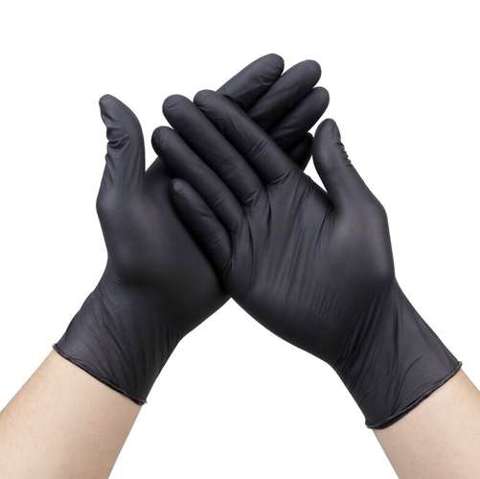 Nitrilové rukavice 100 ks. L - černá
