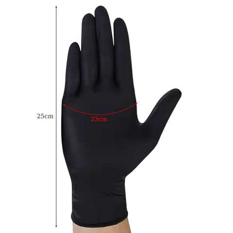 Nitrilové rukavice 100 ks. XL - černá