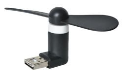 Černý micro USB ventilátor