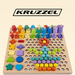 Dřevěné puzzle - korálky DU17252
