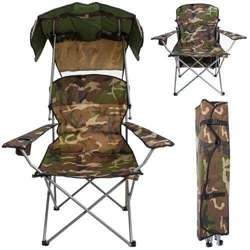 Rybářská židle Skládací židle Kempovací židle do 120 kg Skládací se střechou s taškou 10044