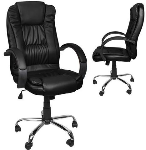 Office Chair Eco Leather Black, Leather Chair Office Black