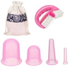 Chinese silicone cups with massager - set
