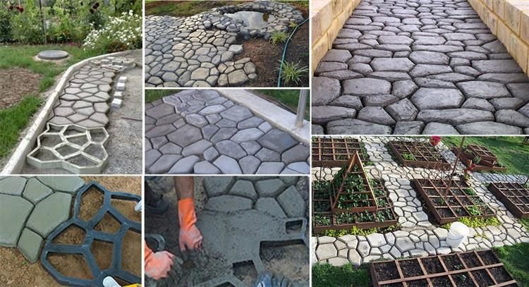 Paving stone mould – cobblestones Medium Paving Concrete Stepping Stone