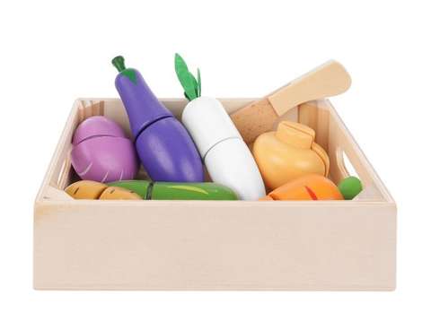 A set of fruits and vegetables wooden for cutting Z11207