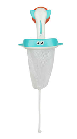 Bath toys with a strainer