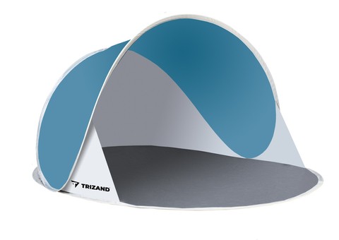 Beach tent 145x100x70cm - turquoise - gray