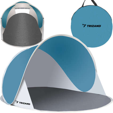 Beach tent 145x100x70cm - turquoise - gray