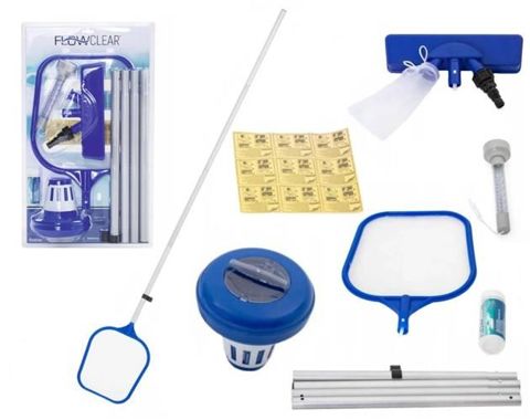 Bestway 58195 Flowclear accessory set for pool maintenance including Venturi suction accessories 9894