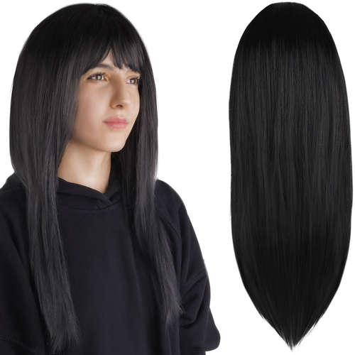 Black long wig for women P14833