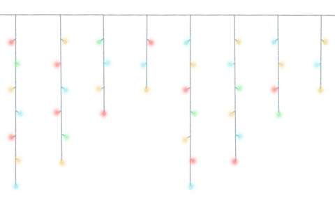 Christmas tree lights - icicles 300 LED multicolor