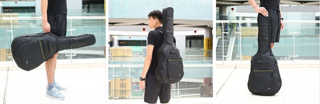 Durable High Cover Guitar Case Protective Waterproof Black 7880