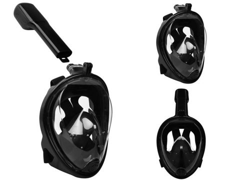 Full-face snorkeling mask L / XL black