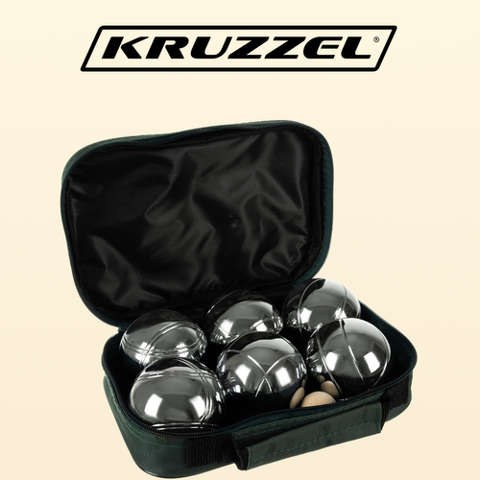 GAME BOULE • 6 balls • case • perfect for active leisure • petanque can be played on any flat surface • various engraved patterns • #1172