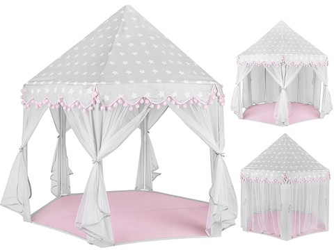 Gray and pink children's tent Kruzzel