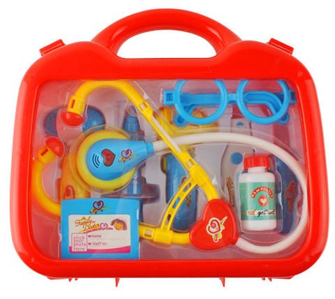 Little Doctor Playset Hospital Educational Toy For Kids 10 Elements with Suitcase 6118