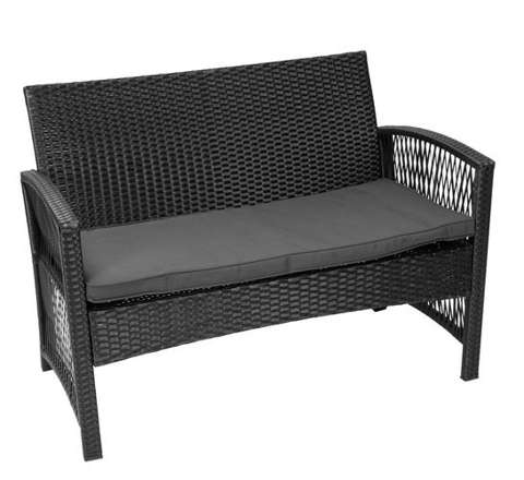 M11962 poly rattan garden furniture - black