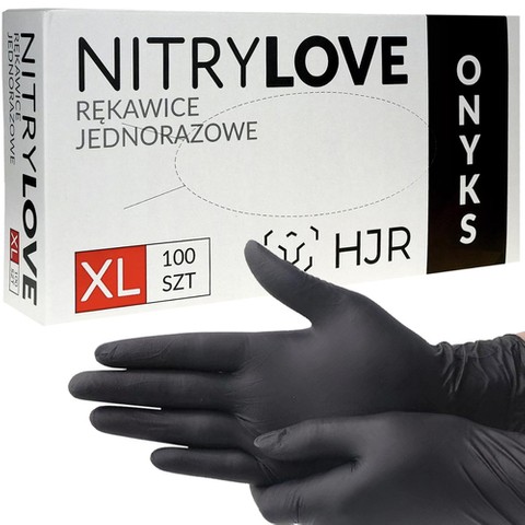Nitrile gloves 100 pcs. XL - black
