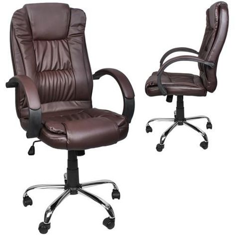 Office armchair eco leather - brown MALATEC