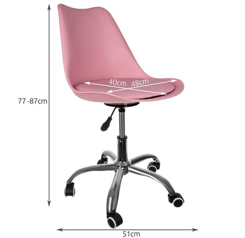 Swivel office chair - pink