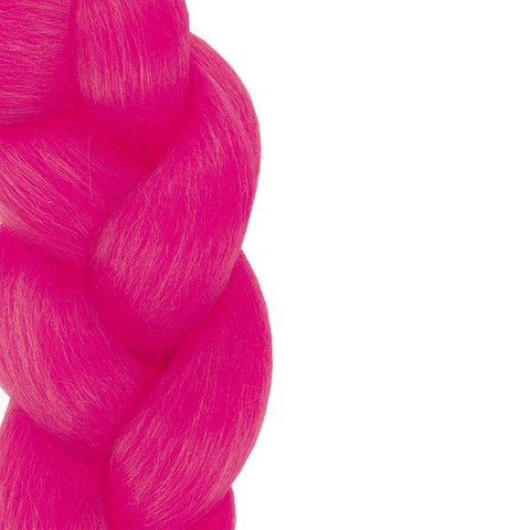 Synthetic hair braids - dark pink