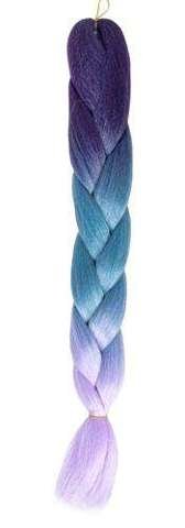 Synthetic hair ombre blue / fio braids W10342
