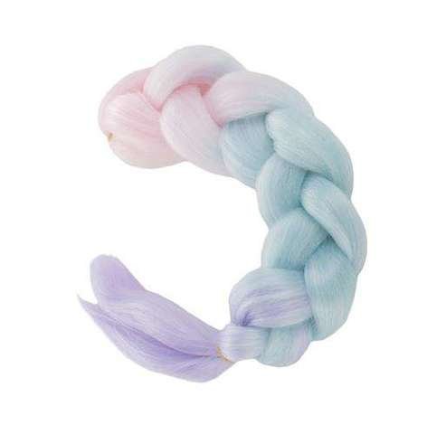 Synthetic hair ombre braids pink / ni / f W10341