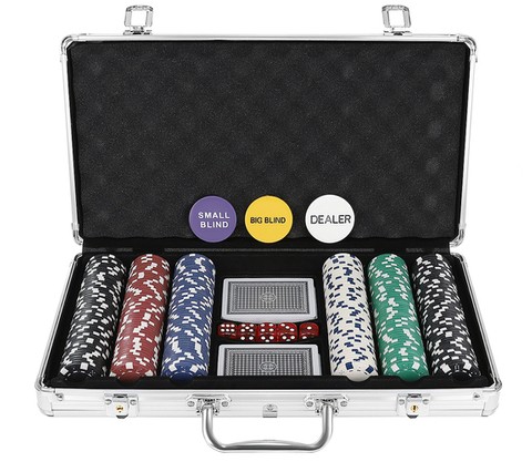 Texas Strong 300 Tokens Poker Set + Suitcase 9554
