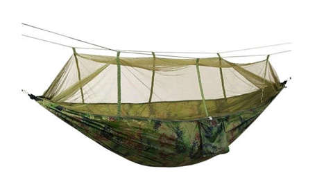 Tourist hammock Santiago Army 260x140cm Net