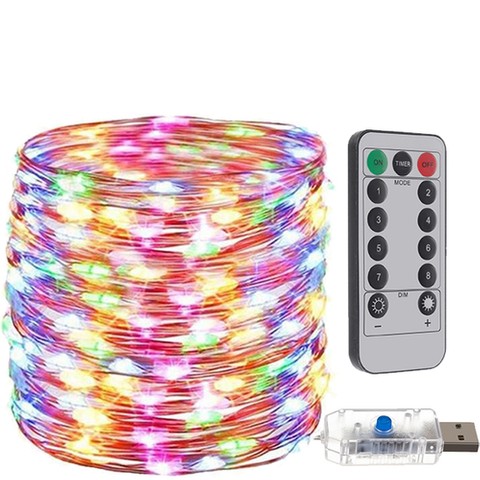 USB Christmas lights - wires 300 LED multicolor