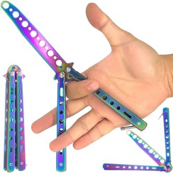 Butterfly knife for training - rainbow