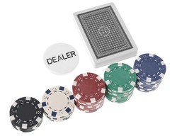 Poker - a set of 300 chips in an HQ suitcase