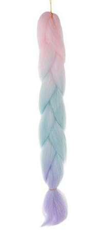 Cheveux synthétiques ombre braids rose / ni / f W10341