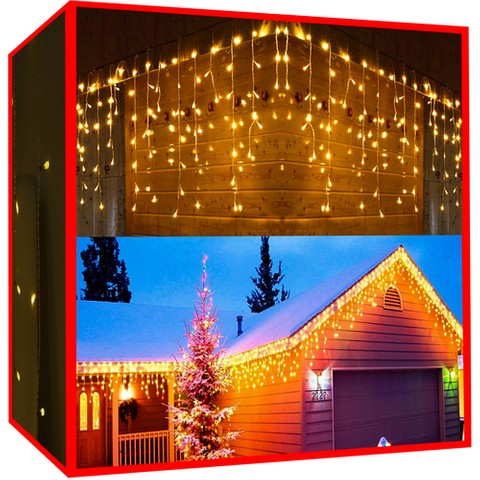 Lumières de Noël - glaçons 300 LED blanc chaud