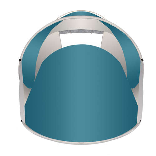Tente de plage 190x86x120cm - turquoise - gris