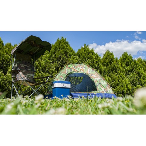 Tente touristique pour 4 personnes camouflage