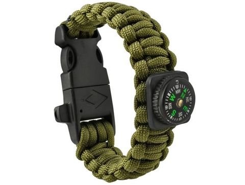 SURVIVAL Armband mit Zubehör - grün