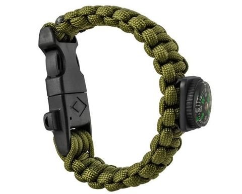 SURVIVAL Armband mit Zubehör - grün