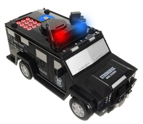 Sparschwein - sicher, Polizeiauto