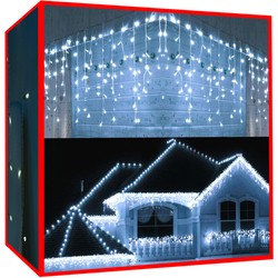 Kaledines lemputes – 500 LED varvekliu, šaltai baltos spalvos
