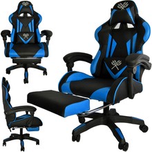Fotel gamingowy - czarno - niebieski  MALATEC 