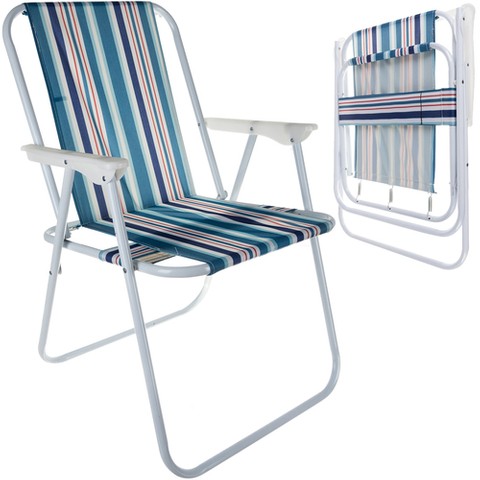 Krzesło ogrodowe Trizand Bergamo metalowe niebieskie
