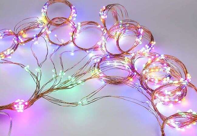 Lampki 200 LED - włosy anioła - multicolor 12V