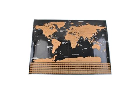 Mapa świata - zdrapka z flagami