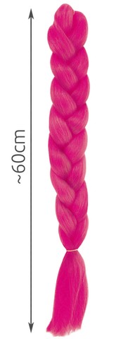 Włosy syntetyczne warkoczyki -  ciemno - różowe
