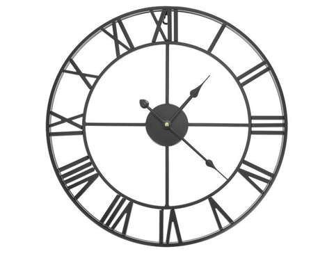 Zegar ścienny retro - czarny 