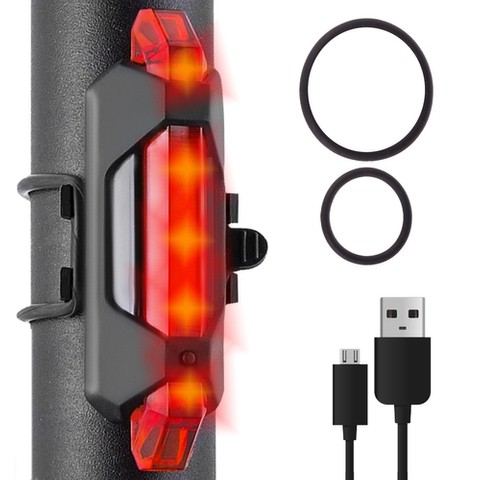 Задний велосипедный фонарь USB