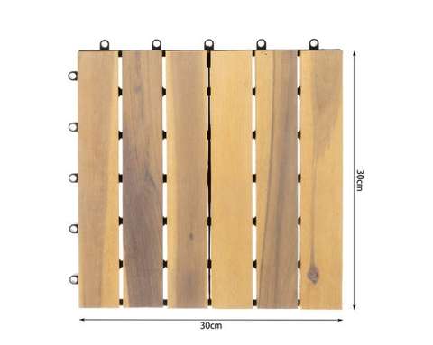 Матовая деревянная плитка 30x30 см - набор из 10 шт.